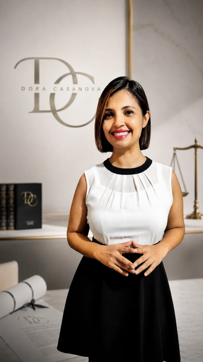 Dora Casanova en un entorno profesional jurídico